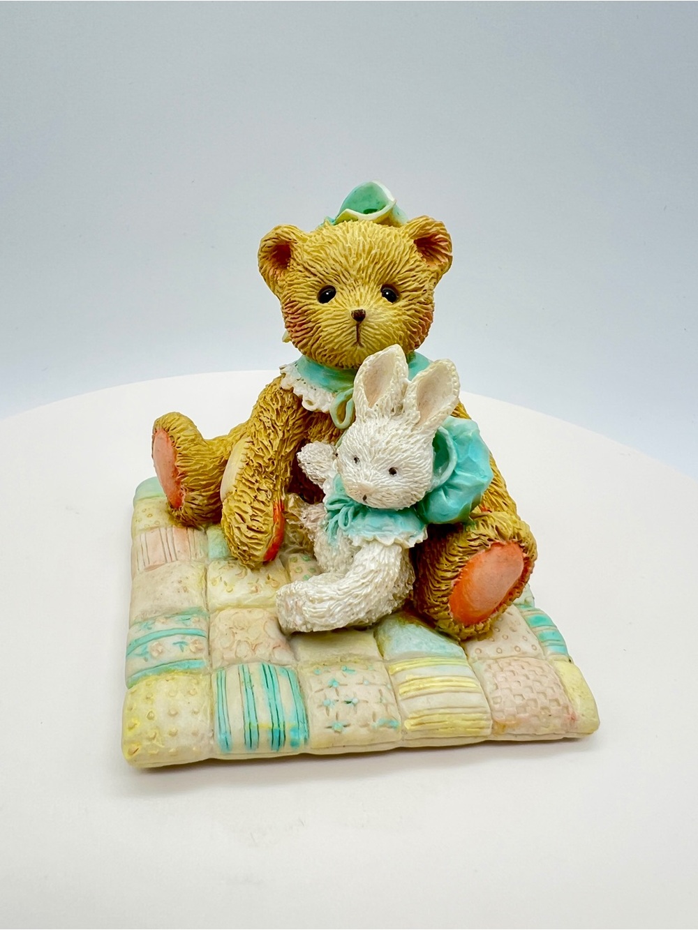 Cherished Teddies Camille “I’d Be Lost Without You” Bear & Bunny Figurine 1991